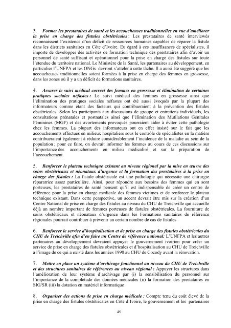 Evaluation du Projet Ã‚Â«Appui ÃƒÂ  la prÃƒÂ©vention et ÃƒÂ  la prise en charge ...