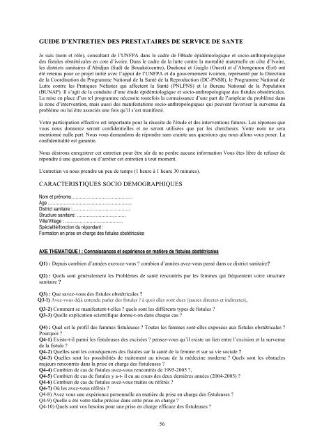 Evaluation du Projet Ã‚Â«Appui ÃƒÂ  la prÃƒÂ©vention et ÃƒÂ  la prise en charge ...