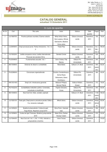 Catalog General Ujmag