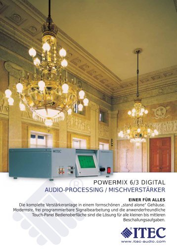 POWERMIX 6/3 DIGITAL AUDIO-PROCESSING - Itec