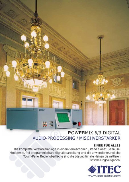 POWERMIX 6/3 DIGITAL AUDIO-PROCESSING - Itec