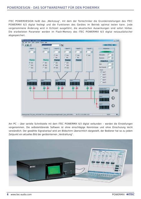 POWERMIX 6/3 DIGITAL AUDIO-PROCESSING - Itec