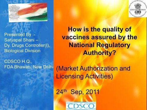 How is the quality of vaccines assured by the ... - The INCLEN Trust