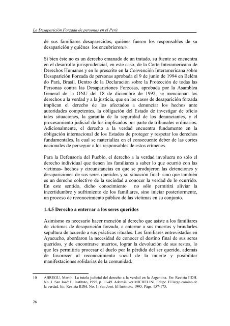 LA DESAPARICION FORZADA DE PERSONAS EN EL PERU (1980 ...