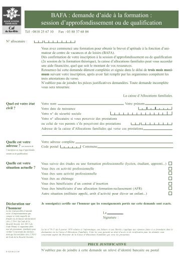 Formulaire de demande auprÃ¨s de la MDPH