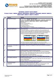 MSDS draft - MWE - Medical Wire