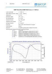 SAMâ¢ Data Sheet SAM-1040-2-1ps-x, Î» = 1040 nm - BATOP GmbH