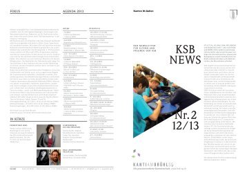 kSb neWS nr. 2 12/13 - Kantonsschule am BrÃ¼hl