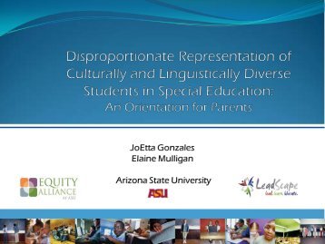 Disproportionate Representation of Culturally and ... - NCCRESt