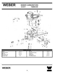 WEBER CARBURETORS 34 ICT 15290.035