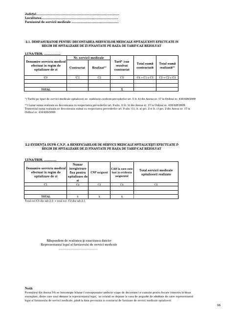 ORDIN NR. 563/24.04.2009 pentru aprobarea utilizÄrii formularelor ...