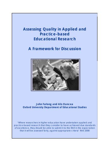 Assessing Quality in Applied and Practice-based Educational ...