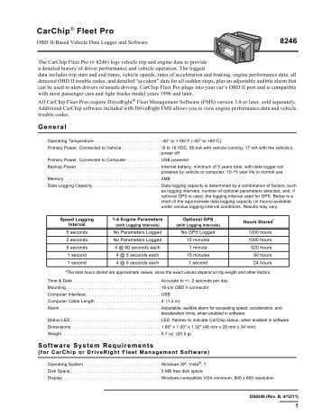 CarChipÂ® Fleet Pro - Davis Instruments Corp.