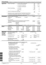 Preisaushang mit VISA - Raiffeisenbank Kastellaun eG