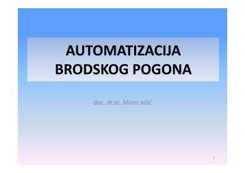 AUTOMATIZACIJA BRODSKOG POGONA