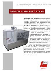 3076 OIL FLOW TEST STAND - Bauer, Inc.