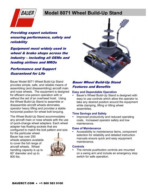 Model 8071 Wheel Build-Up Stand - Bauer, Inc.