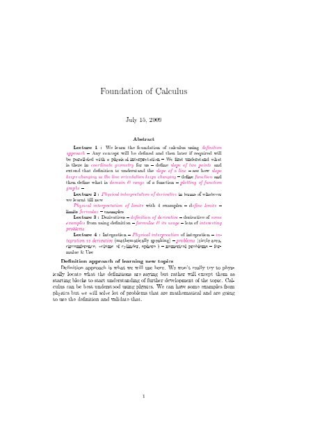 Denition approach of learning new topics