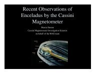 Recent Observations of Enceladus by the Cassini Magnetometer