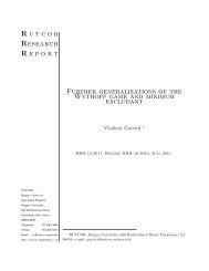 Further Generalizations of the Wythoff Game and Minimum ... - Rutcor