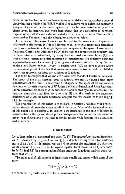 Approximation by superpositions of a sigmoidal function