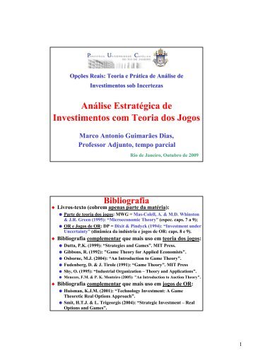 Teoria dos Jogos - IAG - A Escola de NegÃ³cios da PUC-Rio