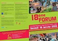 18e FORUM.indd - GrÃ©sivaudan-Actu : l'agenda du GrÃ©sivaudan