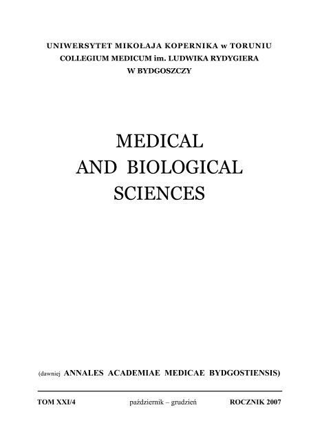 three leaf dump Medical and Biological Sciences XXI/4 - Collegium Medicum ...