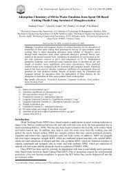 Adsorption Chemistry of Oil-in-Water Emulsion from Spent Oil Based ...