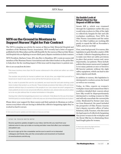 Fall 2011 - The Washington State Nurses Association