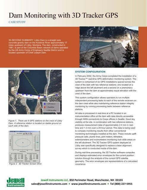 Dam Monitoring with 3D Tracker GPS - Jewell Instruments