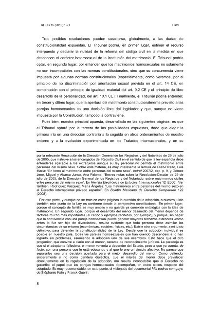 Matrimonio entre personas del mismo sexo y Tribunal Constitucional