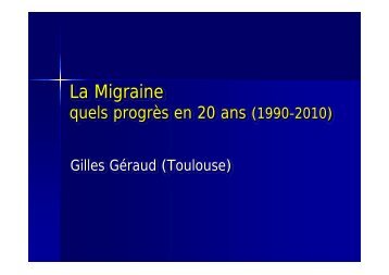 La Migraine - FacultÃ©s de MÃ©decine de Toulouse 3