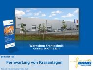 Fernwartung von Krananlagen - BANG Kransysteme