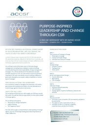 purpose-inspired leadership and change through csr - ACCSR