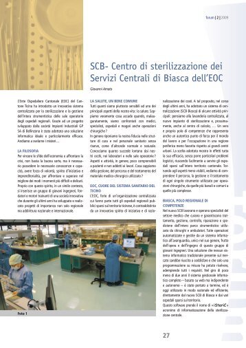 SCB- Centro di sterilizzazione dei Servizi Centrali di Biasca dell'EOC