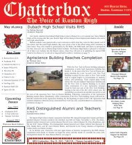 February 2013 Chatterbox - Ruston High School - Lincoln Parish ...