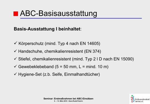 ErstmaÃnahmen bei ABC-EinsÃ¤tzen - ABC-Einsatzhandbuch