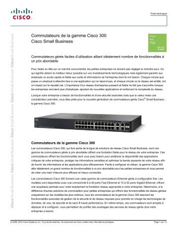 Commutateurs de la gamme Cisco 300 - accessible.ch