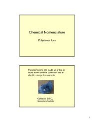 Naming Compounds Containing Polyatomic Ions