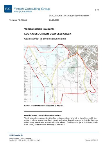 Valkeakosken kaupunki LOUNAISSUUNNAN ... - Valkeakoski