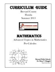 Advanced Topics and Pre-Calculus - Secondary Programs - Brevard ...