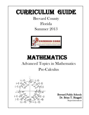 Advanced Topics and Pre-Calculus - Secondary Programs - Brevard ...