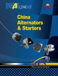 China Alternators & Starters - WAIglobal