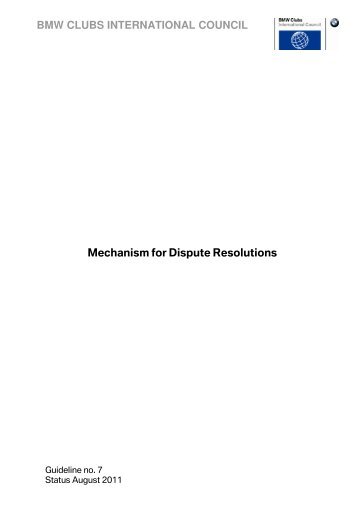 Guideline 7: ARBITRATION PROCESS (PDF, 45 kB) - BMW Clubs