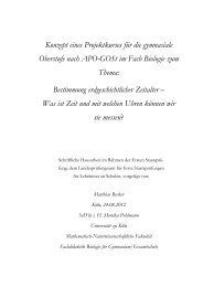 Teil 1 - Fachdidaktik Biologie - Universität zu Köln