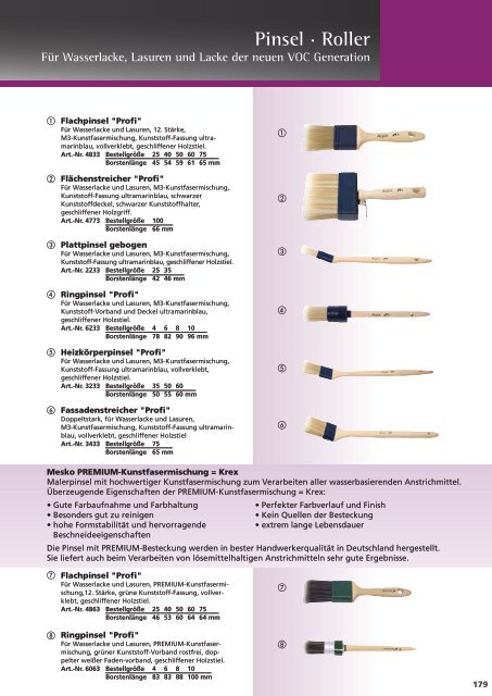 Pinsel · Roller 05 - Werkzeugkatalog Geno