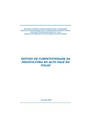 estudo de competitividade da piscicultura no alto vale do itajaÃ­ - Cepa