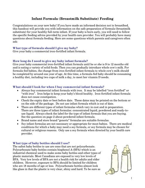 Substituting formula cheap for breastmilk