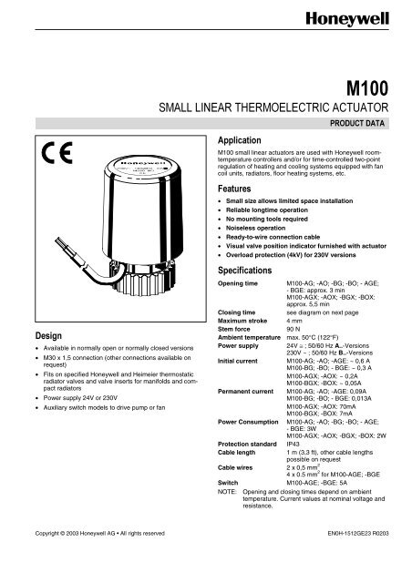 SMALL LINEAR THERMOELECTRIC ACTUATOR